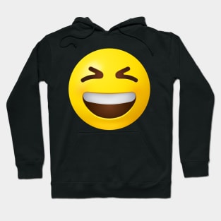 Grinning squinting face emoji Hoodie